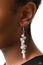 Load image into Gallery viewer, Cheeky Cascade White Earrings - Paparazzi Accessories