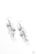 Load image into Gallery viewer, Cheeky Cascade White Earrings - Paparazzi Accessories