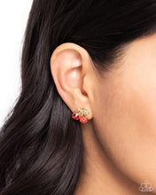 Load image into Gallery viewer, Cherry Candidate Gold Earrings - Paparazzi Accessories