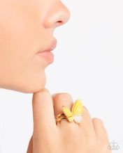 Load image into Gallery viewer, Fluttering Fidelity Yellow Ring - Paparazzi Accessories