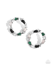 Load image into Gallery viewer, Triangular Talent Green Post Earrings - Paparazzi Accessories