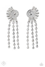 Load image into Gallery viewer, Torrential Twinkle White Earrings - Paparazzi Accessories