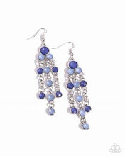 Load image into Gallery viewer, Cascading Clarity Blue Earrings - Paparazzi Accessories