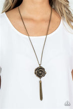 Load image into Gallery viewer, Rosy Redux Brass Necklace - Paparazzi Accessories