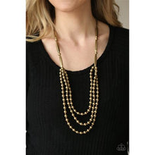Load image into Gallery viewer, Beaded Beacon Brass Necklace - Paparazzi Accessories