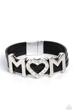 Load image into Gallery viewer, Heart of Mom Black Bracelet - Paparazzi Accessories
