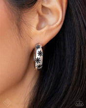 Load image into Gallery viewer, Celestial Clique Silver Hoop Earrings - Paparazzi Accessories