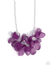 Load image into Gallery viewer, Fancy Fabric Purple Necklace - Paparazzi Accessories