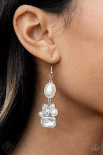 Load image into Gallery viewer, Showtime Twinkle White Earrings - Paparazzi Accessories