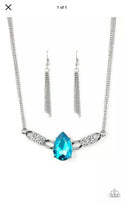 Load image into Gallery viewer, Way To Make An Entrance Blue Necklace - Paparazzi Accessories