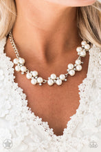 Load image into Gallery viewer, Pearl and bling necklace and bracelet set - Paparazzi Accessories