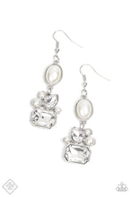 Load image into Gallery viewer, Showtime Twinkle White Earrings - Paparazzi Accessories