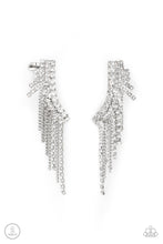 Load image into Gallery viewer, Thunderstruck Sparkle White Earrings - Paparazzi Accessories