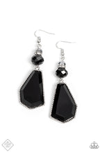 Load image into Gallery viewer, Defaced Dimension Black Earrings - Paparazzi Accessories