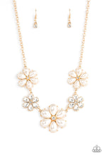 Load image into Gallery viewer, Fiercely Flowering Gold Necklace - Paparazzi Accessories