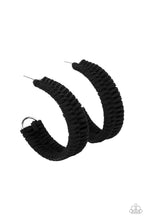 Load image into Gallery viewer, Rural Guru Black Hoop Earrings - Paparazzi Accessories