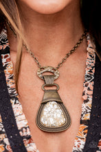 Load image into Gallery viewer, Rodeo Royale Brass Necklace - Paparazzi Accessories