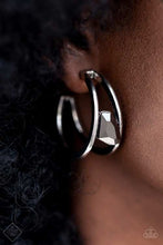 Load image into Gallery viewer, Unrefined Reverie Silver Hoop Earrings - Paparazzi Accessories