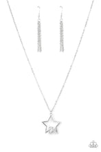 Load image into Gallery viewer, Starry Fireworks White Necklace - Paparazzi Accessories