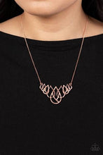 Load image into Gallery viewer, Thunderstruck Teardrops Copper Necklace - Paparazzi Accessories