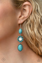 Load image into Gallery viewer, Carefree Cowboy Blue Earrings - Paparazzi Accessories