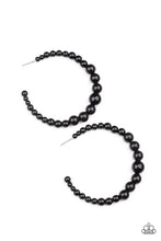 Load image into Gallery viewer, Glamour Graduate Black Hoop Earrings - Paparazzi Accessories