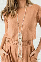 Load image into Gallery viewer, Macrame Majesty White Necklace Paparazzi