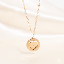 Load image into Gallery viewer, Heart Full of Faith Gold Necklace - Paparazzi Accessories