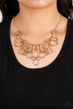 Load image into Gallery viewer, Geometric Grit Gold Necklace - Paparazzi Accessories