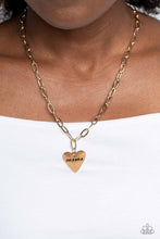 Load image into Gallery viewer, Mama Can’t Buy You Love Gold Necklace - Paparazzi Accessories