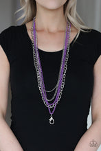 Load image into Gallery viewer, Industrial Vibrance Purple Necklace Paparazzi