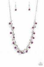 Load image into Gallery viewer, Soft- Hearted Shimmer Purple Necklace - Paparazzi Accessories
