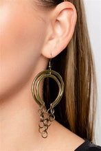 Load image into Gallery viewer, Don’t Go CHAINg-ing Brass Earrings - Paparazzi Accessories
