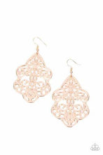 Load image into Gallery viewer, Festive Foliage Rose Gold Earrings - Paparazzi Accessories

