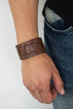 Load image into Gallery viewer, Plainly Plaited Brown Urban Bracelet - Paparazzi Accessories
