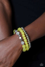 Load image into Gallery viewer, CUBE Your Enthusiasm Yellow Bracelet - Paparazzi Accessories
