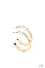 Load image into Gallery viewer, Flash Freeze Gold Earrings - Paparazzi Accessories
