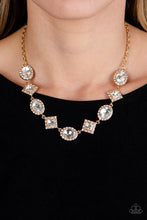 Load image into Gallery viewer, Diamond of the Season Gold Necklace - Paparazzi Accessories

