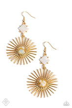 Load image into Gallery viewer, Seize the Sunburst Gold Earrings - Paparazzi Accessories
