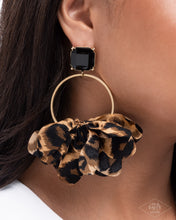 Load image into Gallery viewer, Charming Cheetah Gold Post Earrings - Paparazzi Accessories
