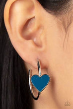 Load image into Gallery viewer, Kiss Up Blue Earrings - Paparazzi Accessories
