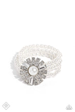 Load image into Gallery viewer, Gifted Gatsby White Bracelet - Paparazzi Accessories
