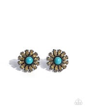 Load image into Gallery viewer, Santa Fe Showcase Yellow Post Earrings - Paparazzi Accessories
