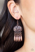 Load image into Gallery viewer, Future, PASTURE, and Present Copper Earrings - Paparazzi Accessories
