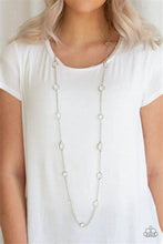 Load image into Gallery viewer, Glassy Glamorous White Necklace - Paparazzi Accessories
