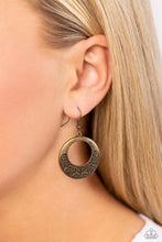 Load image into Gallery viewer, Secret Vineyards Brass Earrings - Paparazzi Accessories
