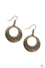 Load image into Gallery viewer, Secret Vineyards Brass Earrings - Paparazzi Accessories
