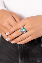 Load image into Gallery viewer, Prismatically Pronged Blue Ring - Paparazzi Accessories
