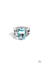 Load image into Gallery viewer, Prismatically Pronged Blue Ring - Paparazzi Accessories
