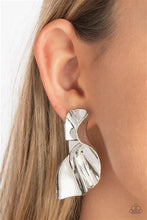 Load image into Gallery viewer, METAL-Physical Mood Silver Post Earrings - Paparazzi Accessories
